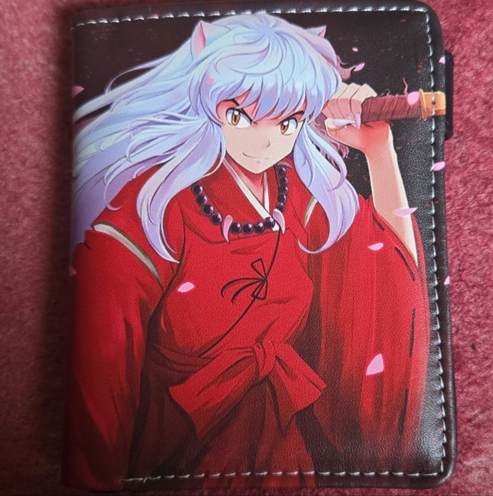 New inyuasha anime manga leather wallet